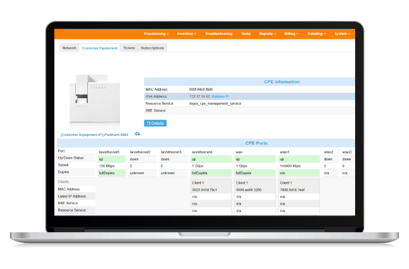 BSS Provisionierung von PacketFront Software